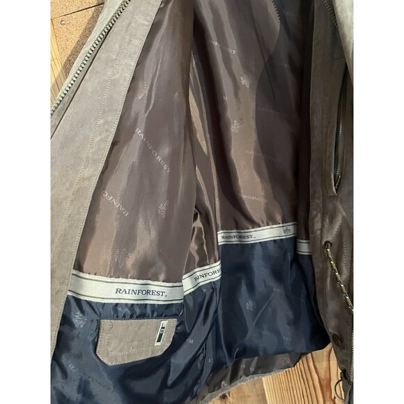 Rainforest Mens Brown Zip Up Removable Liner Down Winter Jacket Nordstrom Size L - Picture 3 of 16